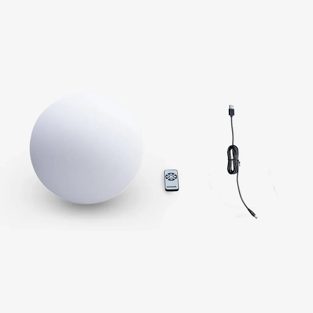 Boule lumineuse LED sans fil Ø30cm intérieur extérieur autonome télécommandée