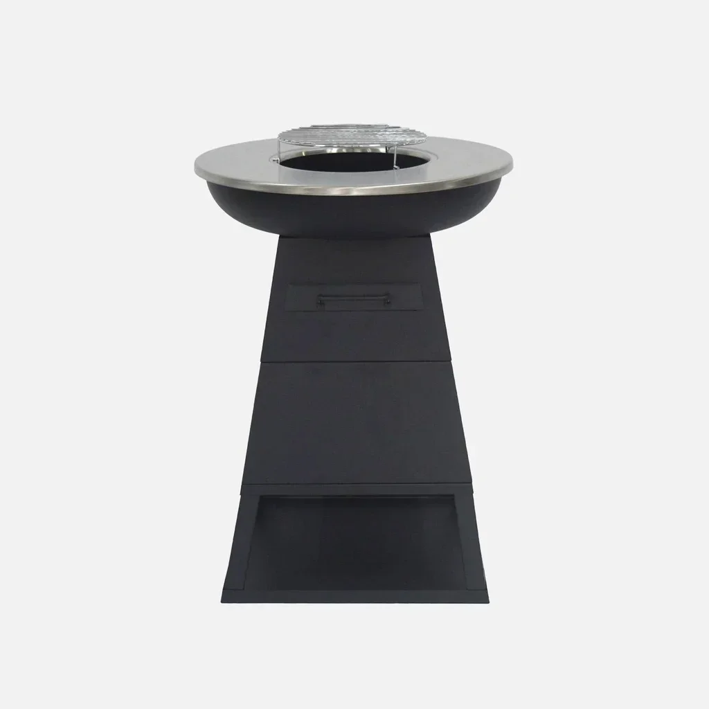 Brasero barbecue 60 cm Izalco avec rangement bûches intégré