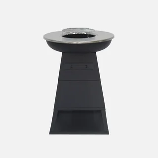 Brasero barbecue 60 cm Izalco avec rangement bûches intégré