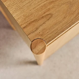 Niedriges Sideboard 2 Türen 3 Schubladen Massivholz Hevea 150 cm Harmony