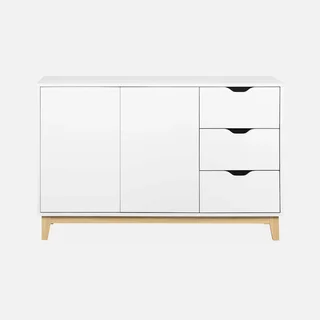 Sideboard 2 Türen Holz 120 cm skandinavischer Stil natur Floki