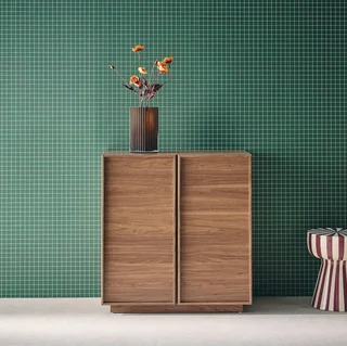 Buffet 2 portes Kuba style bois naturel 80 cm