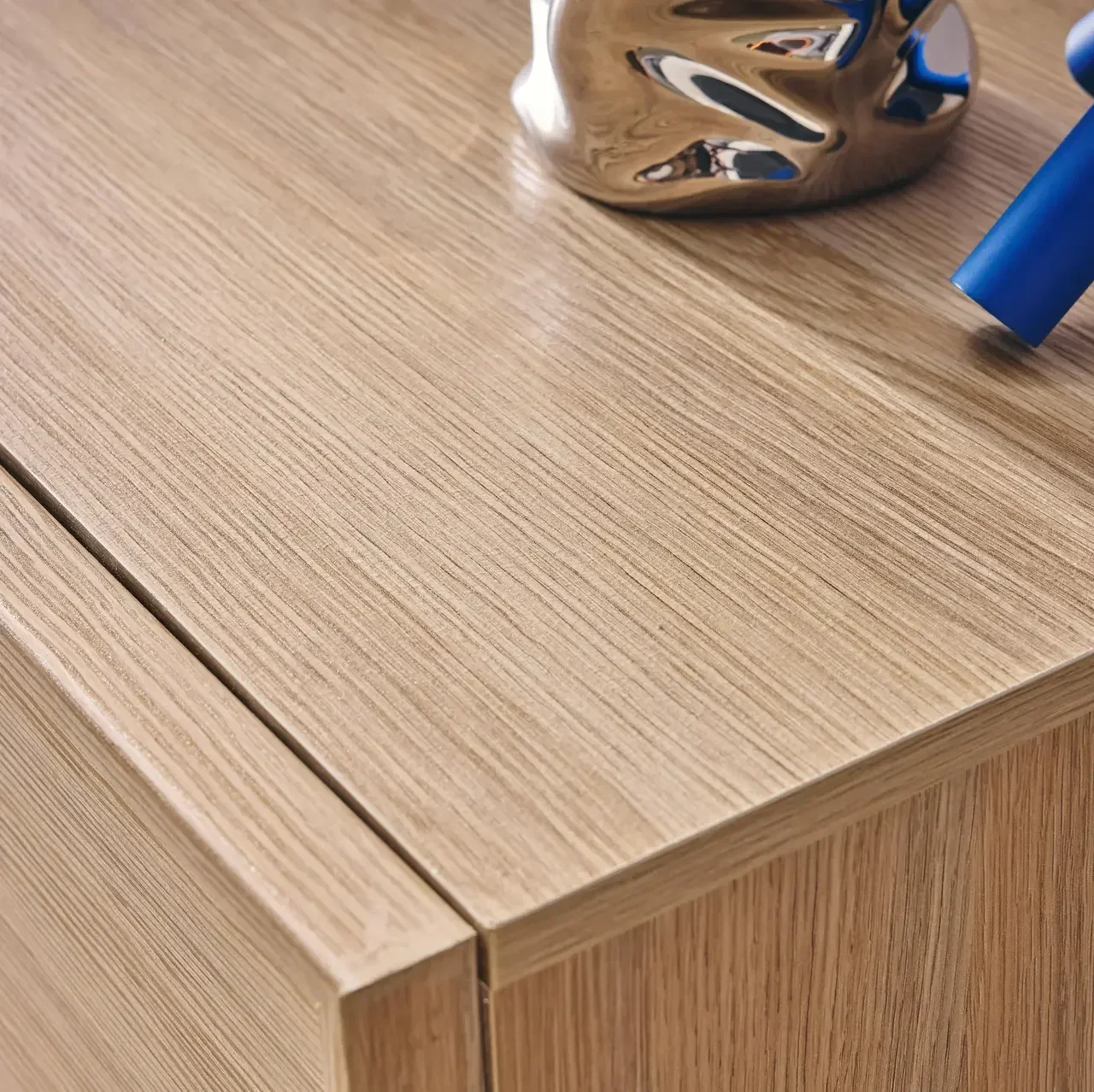 Buffet 2 portes Kuba style bois naturel 80 cm - Rangement salon
