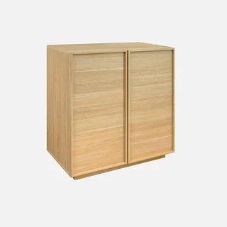 Buffet 2 portes Kuba style bois naturel 80 cm - Rangement salon