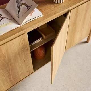 Sideboard 3 doors solid wood 140 cm Harmony natural style