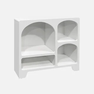 Buffet 4 casiers bois naturel 90 cm style organique Thessa