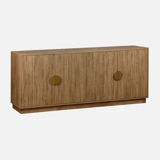 Buffet 4 portes 180 cm bois manguier rainuré style exotique Celian