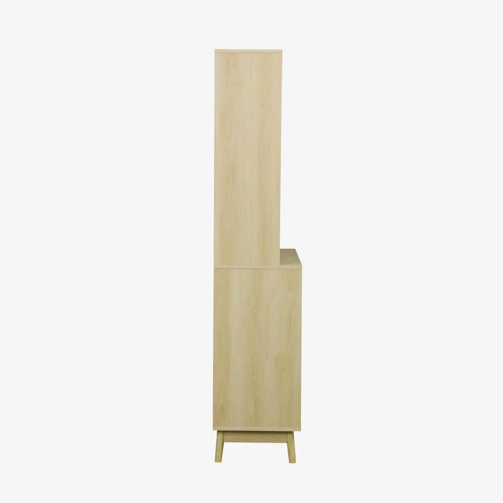Buffet scandinave 4 portes 3 tiroirs bois 110 cm Linear