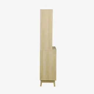 Buffet scandinave 4 portes 3 tiroirs bois 110 cm Linear