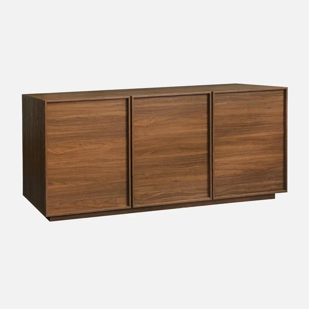 Aparador escandinavo 3 puertas madera natural 160 cm Kuba