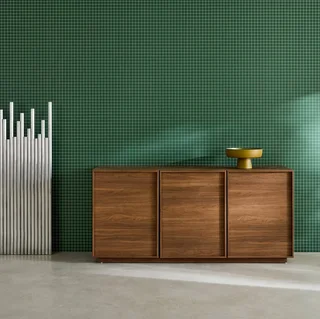 Aparador escandinavo 3 puertas madera natural 160 cm Kuba