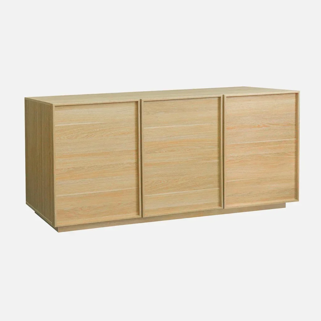 Aparador bufé madera 3 puertas 160 cm estilo escandinavo natural Kuba