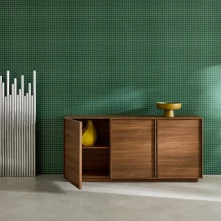 Aparador escandinavo 3 puertas madera natural 160 cm Kuba