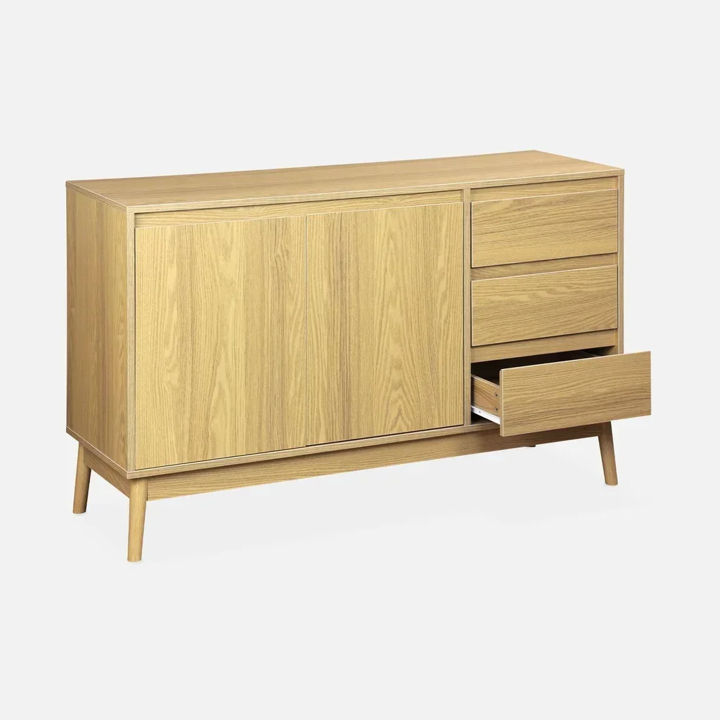 Buffet bois 2 portes 120 cm style scandinave collection Dune