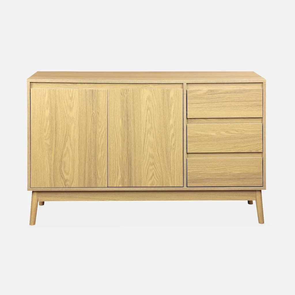 Buffet bois 2 portes 120 cm style scandinave collection Dune