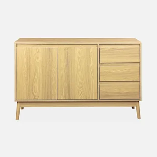 Buffet bois 2 portes 120 cm style scandinave collection Dune