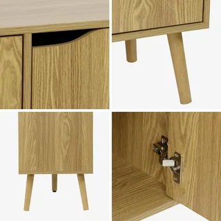Aparador de madera 3 puertas 120 cm estilo escandinavo vintage Nepal