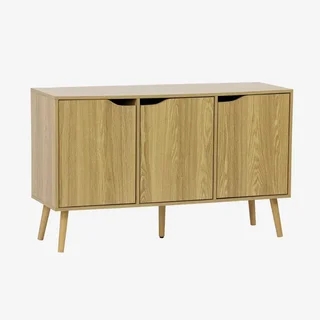 Aparador de madera 3 puertas 120 cm estilo escandinavo vintage Nepal