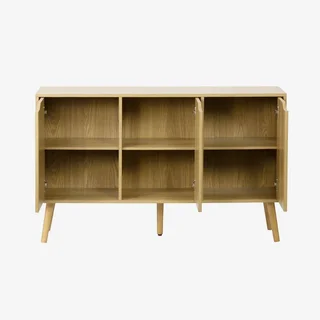 Aparador de madera 3 puertas 120 cm estilo escandinavo vintage Nepal
