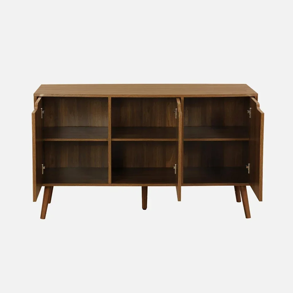 Aparador bajo de madera 3 puertas 120 cm estilo escandinavo Nepal