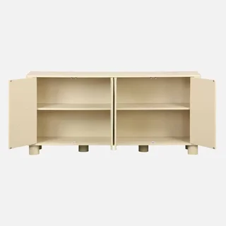 Buffet bois 4 portes 155 cm style contemporain réversible Pondi