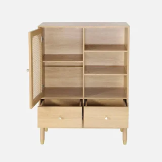 Buffet cannage bois 75cm 1 porte style bohème chic Judith
