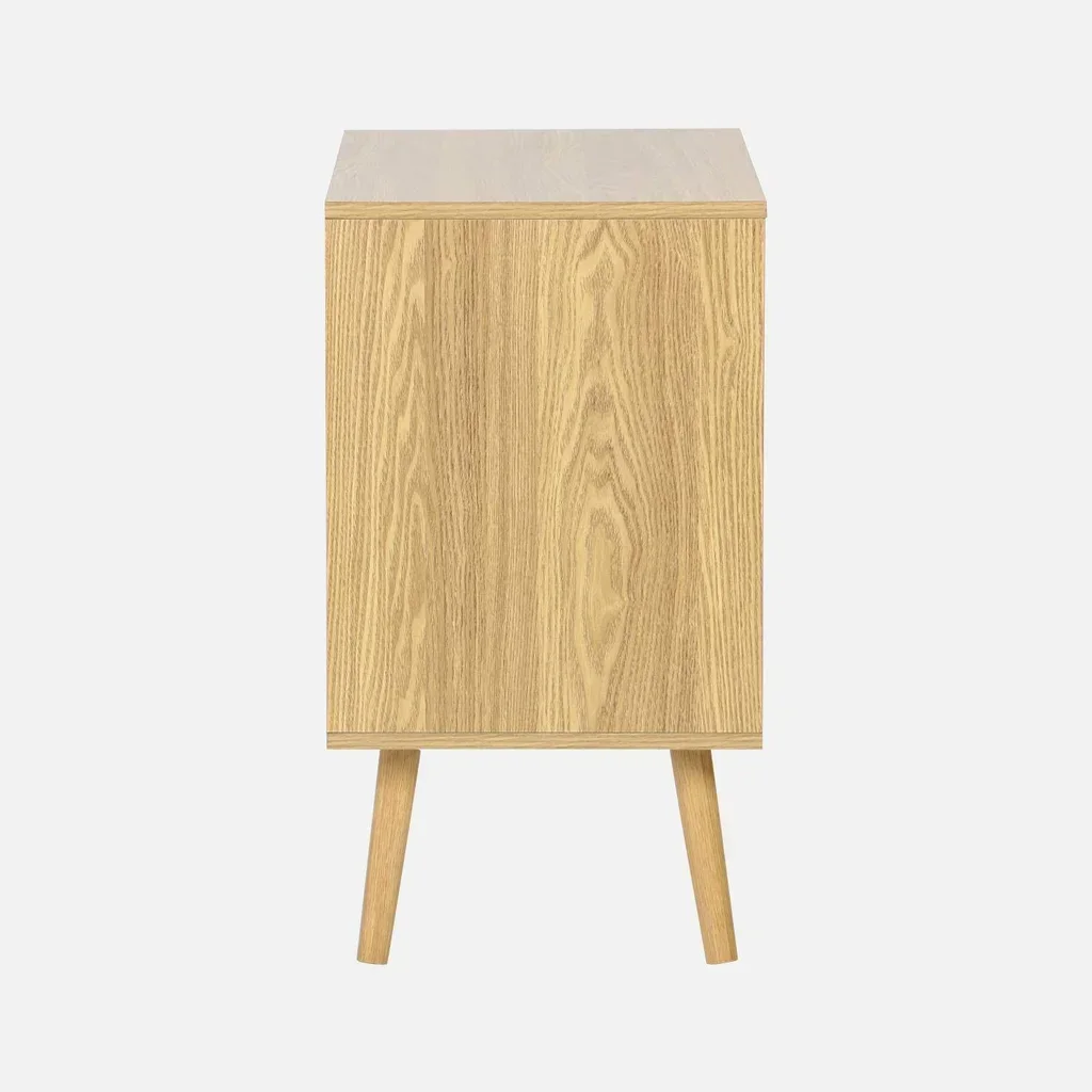 Buffet design scandinave 80 cm bois noyer 1 porte vintage Népal