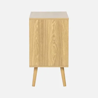 Buffet design scandinave 80 cm bois noyer 1 porte vintage Népal