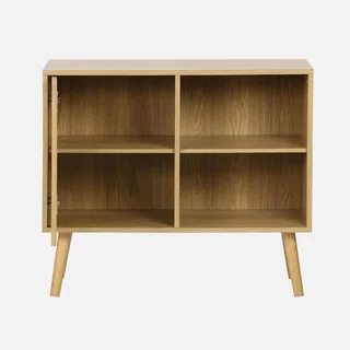 Buffet design scandinave 80 cm bois noyer 1 porte vintage Népal