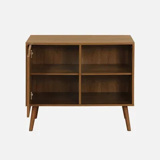 Buffet scandinave bois 80 cm 1 porte vintage Népal noyer