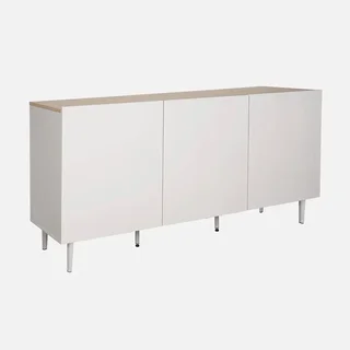 Aparador industrial 3 portas madeira metal 150 cm Ashton