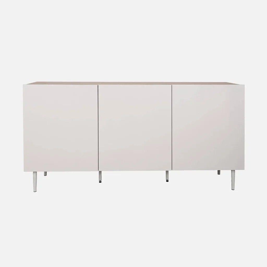 Buffet industriel 3 portes bois métal 150 cm Ashton