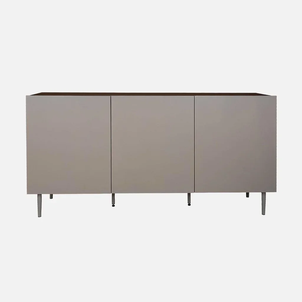 Aparador industrial 3 portas madeira metal 150 cm Ashton