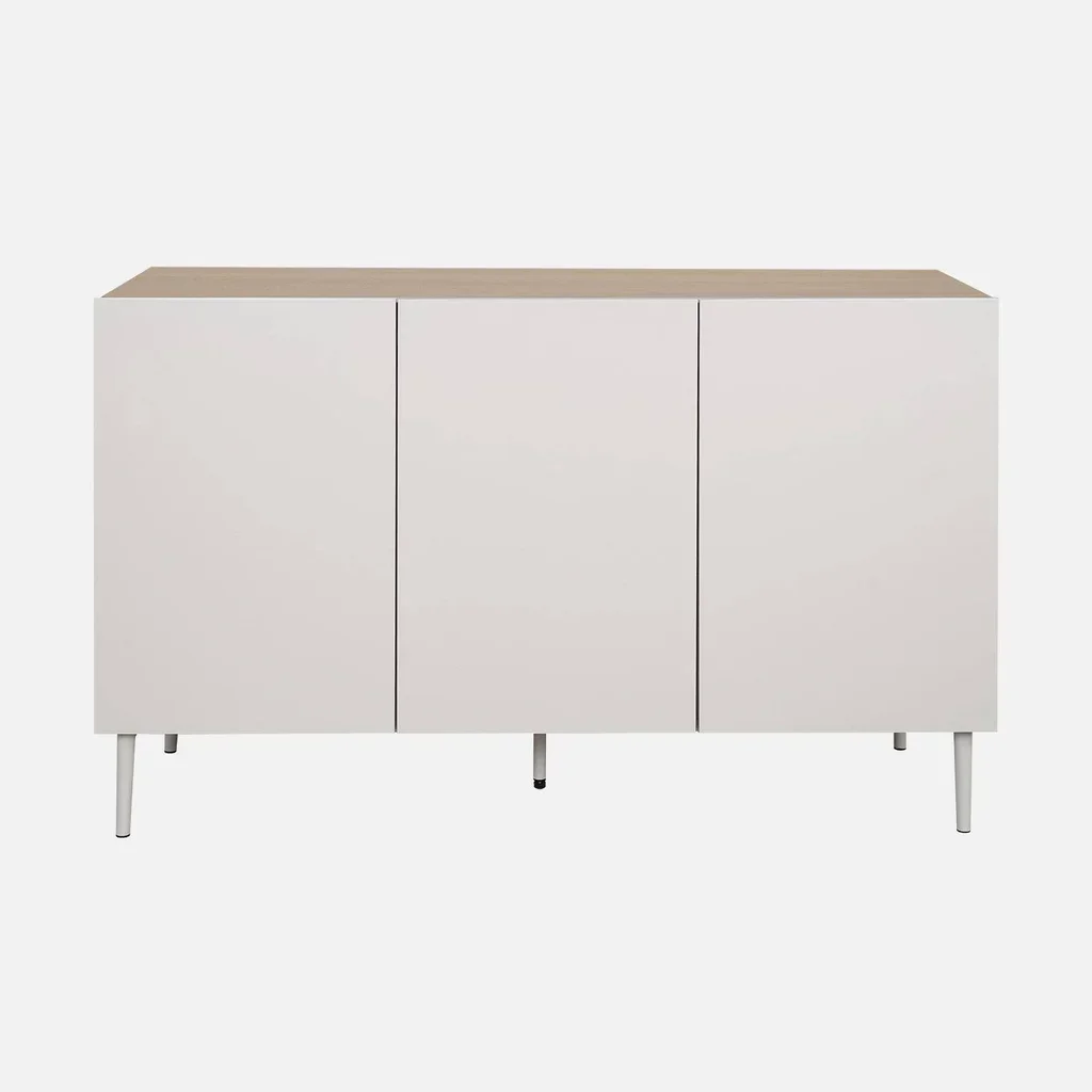 Buffet industriel 3 portes métal et bois 120 cm Ashton
