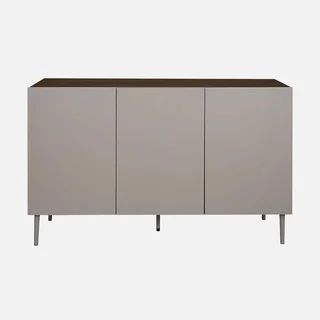 Industrial Sideboard 3 Türen Metall und Holz 120 cm Ashton