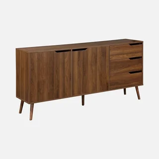 Buffet scandinave 2 portes bois massif 160 cm style nordique Népal