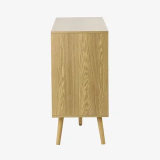 Buffet nordique 2 portes bois massif 160 cm style scandinave Népal