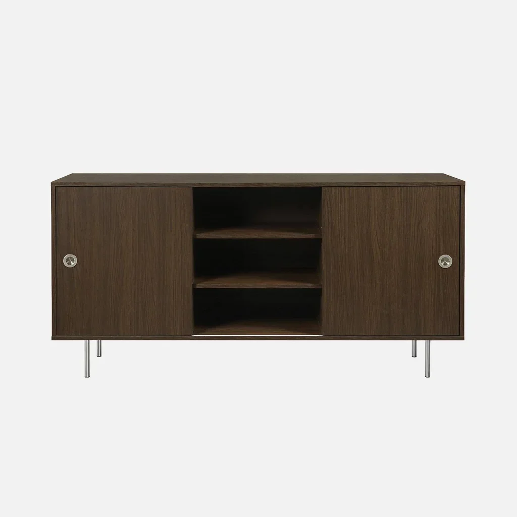 Buffet rétro Shelby bois métal 2 portes coulissantes 150 cm