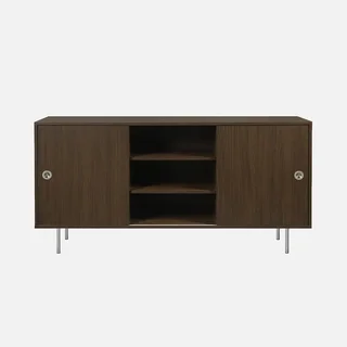 Buffet rétro Shelby bois métal 2 portes coulissantes 150 cm