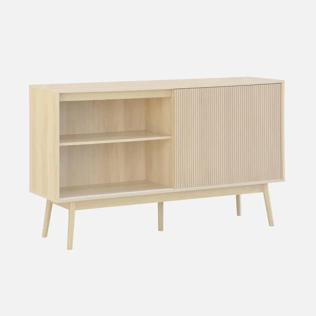 Buffet scandinave 2 portes bois 150 cm style nordique épuré