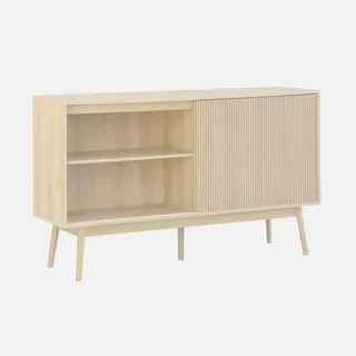 Buffet scandinave 2 portes bois 150 cm style nordique épuré