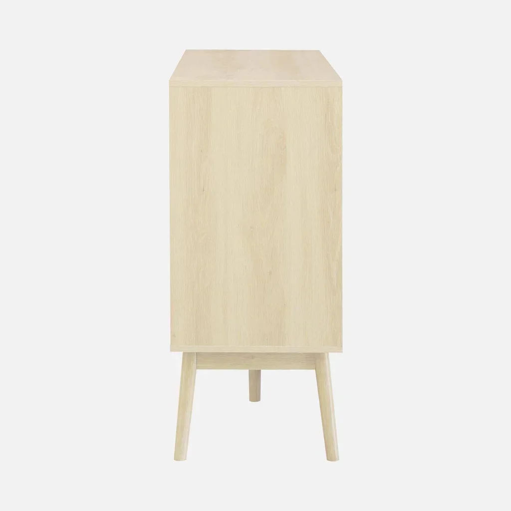 Buffet scandinave 2 portes bois 150 cm style nordique épuré