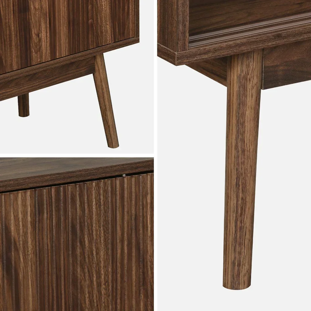 Buffet scandinave 2 portes bois 150 cm style nordique épuré Linear