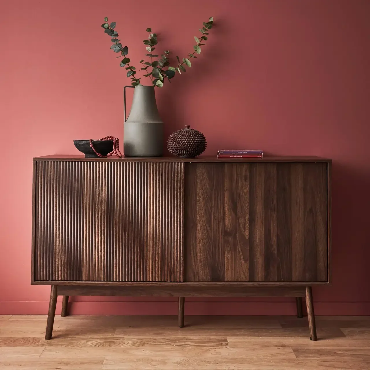 Buffet scandinave 2 portes bois 150 cm style nordique épuré Linear