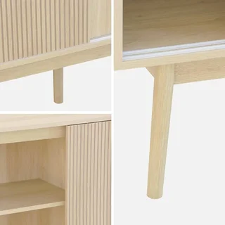 Buffet scandinave 2 portes bois 150 cm style nordique épuré
