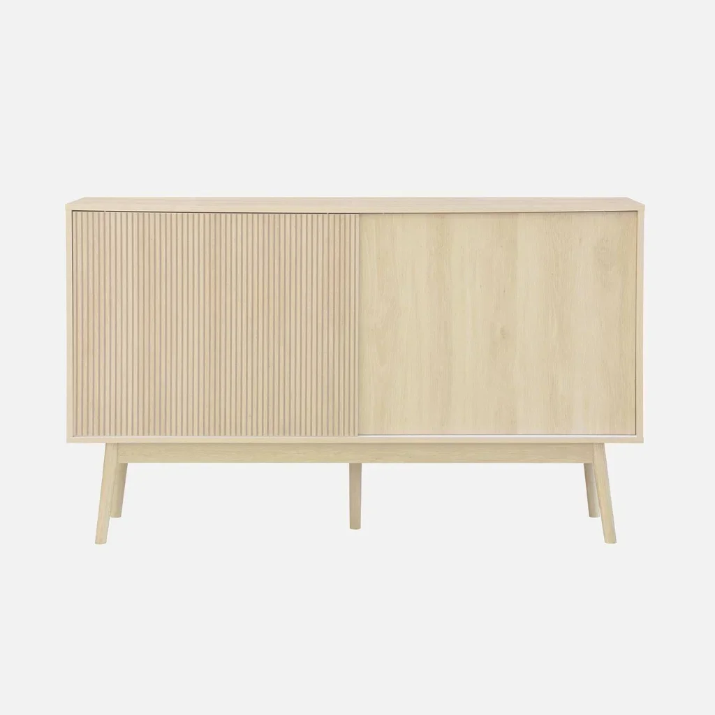 Buffet scandinave 2 portes bois 150 cm style nordique épuré