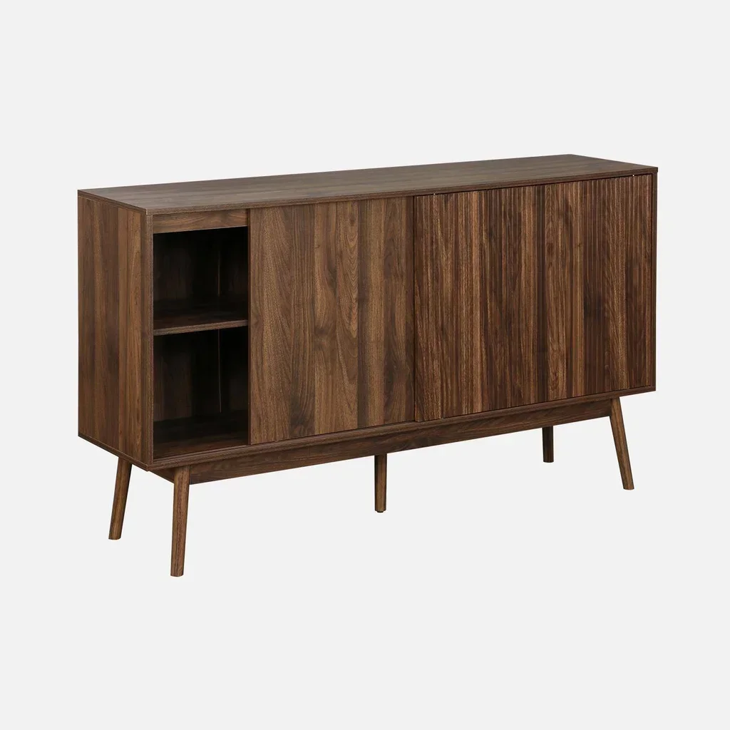 Buffet scandinave 2 portes bois 150 cm style nordique épuré Linear