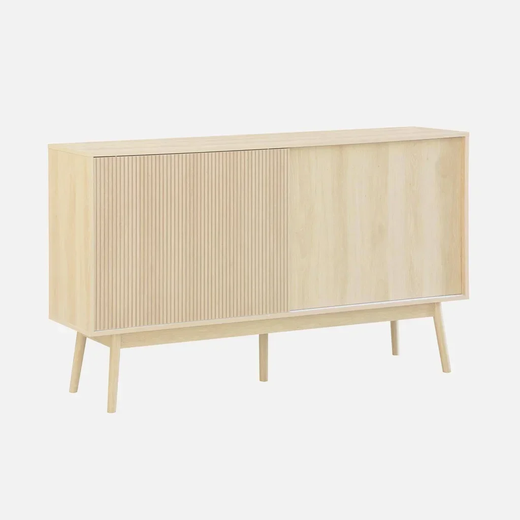 Buffet scandinave 2 portes bois 150 cm style nordique épuré