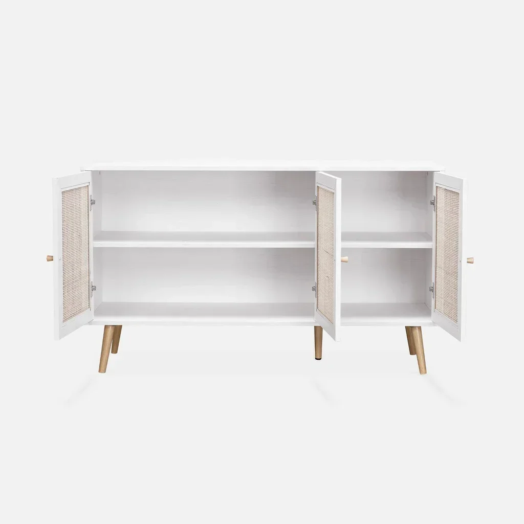 Madia scandinava 3 ante canna legno 120 cm