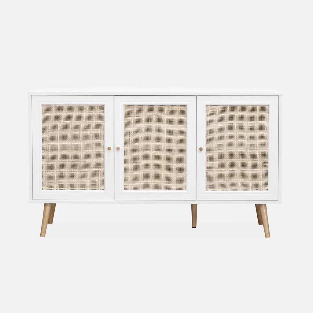 Madia scandinava 3 ante canna legno 120 cm